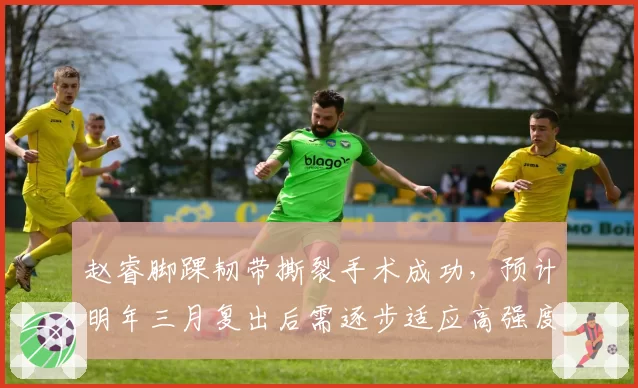 赵睿脚踝韧带撕裂手术成功,预计明年三月复出后需逐步适应高强度对抗